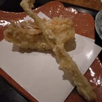 浅草 ひら山 - 甘鯛の天麩羅とうどの天麩羅