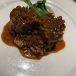 猪バラ肉の煮込み 牛蒡のソース