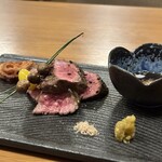 割烹バル あ晴れ - 贅沢銘々コース亜麻仁の恵み牛