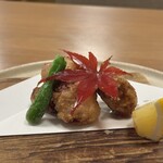 割烹バル あ晴れ - 贅沢銘々コース河豚の唐揚げ