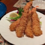 麻布食堂 - 海老フライ(特別に４本に)