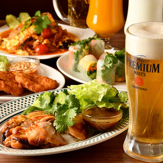 インド＆タイ料理を楽しむお得なプラン◎全コース飲み放題付き！