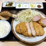 とんかつ 知青 - 上ロースかつと上ヒレかつ御膳