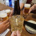 金町製麺 - 乾杯（ビールとハイボール）