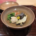味あら井 - 鮑・蛤・セリの吸い物