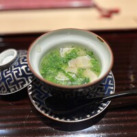 味あら井 - 皮鯨・ユリ根・菜の花の茶碗蒸し