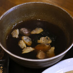 梟小路 - つけ蕎麦 アサリと生のり@税込500円