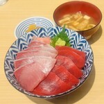 角常食堂 - 桜ぶりと本まぐろ丼¥1,500