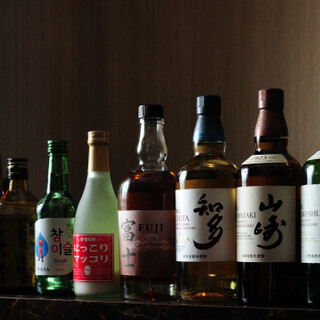 豊富なウイスキーが自慢！焼酎はボトルキープもOK