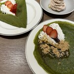 NARITA BOLD KITCHEN - ライブキッチンの抹茶クレープ２種