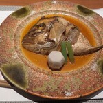 宿中屋 - 夕食(鯛兜煮)