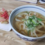 久万や - 紅しょうが天＋かけうどん