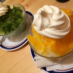 コメダ珈琲店 - マンゴー練乳ソフトクリームのせのミニいただきました（670円）