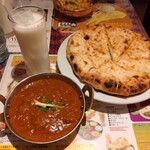 シリジャナ - Aセット（マトンカレー）790円　チーズナン変更（＋200円）