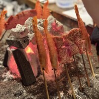 料亭 長坂 - エビ、黒毛和牛