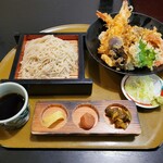 手打そば 砂場 伊豆高原 - 天丼セット