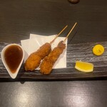 魚介料理 海 - 豚串カツ