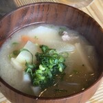 ろばたやき山ろく - ダゴ汁◎