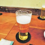 酒肴商店 アジト - 一口飲んだ後の中生