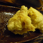 うどん 丸香 - ぶっかけ＜冷＞大盛＜大＞・かしわ天・温泉卵・すだち　ズームアップ