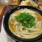 うどん 丸香 - かけ＜温＞大盛＜中＞＋野菜天盛