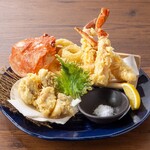 ズワイがにとホタテの天ぷら