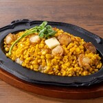 コーンとホタテのチャーハン