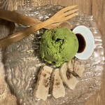 鴨ときどき馬 - デザートの抹茶のアイス