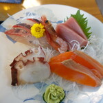 大間温泉海峡保養センター レストラン - 刺身定食（1400円）