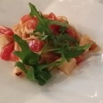 サバティーニ・ディ・フィレンツェ - 【H26.6.28】■帆立貝とフレッシュトマト、ドライトマトのフェデリーニ　野生種のルコラ添え。