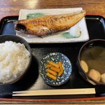 七郷屋 - さば焼き定食ご飯大盛り