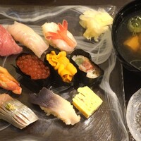 小樽おり鮨 - 昼のコース　９貫　とあら汁