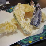萬盛庵 - 天ぷらです。