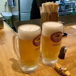 鳥林 - 生ビールは一番搾り