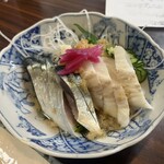 季節一品料理 藤原 - きずし盛り合わせ