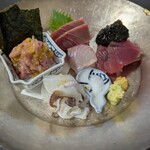 蕎麦・酒 青海波 - 刺身盛り合わせ