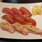 ワタリガラス - まぐろ贅沢3貫　 ×　3人前