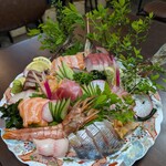 小皿料理創作居酒屋 よりどころおかえり - 全盛りを少しネタ替えして注文！盛り付けが毎回芸術です！