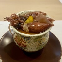 うを徳 - 蛍烏賊の茶碗蒸し　プリプリで鯛の白子も激ウマ！！