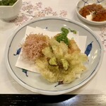 大こう - 穴子、ぽろ葱、蕗のとうの天ぷら