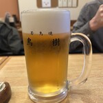 鳥樹 - ビール大ジョッキ