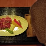 離れのやど 星ヶ山 - 別注料理の足柄牛の陶板焼き