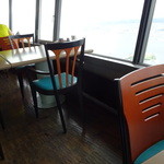 函館山ロープウェイ山頂レストランジェノバ - 窓際の席