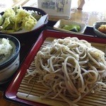 農家そば屋 - 天ざるそば1200円