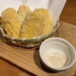 地酒と道産食材 一笑 - とうもろこし天