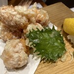 地酒と道産食材 一笑 本店 - すじこの天ぷら