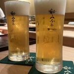 鮨みなと - 先ずはビールから