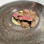 クリマ ディ トスカーナ - ⑥白麹　蝦夷ジカロース　鹿児島パースニップ　静岡タケノコ　トリュフ添え