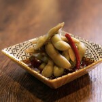 すしと天ぷら 坂本 - 枝豆紹興酒漬け580円