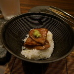 秋田牛玄亭 - ミスジ on the rice.